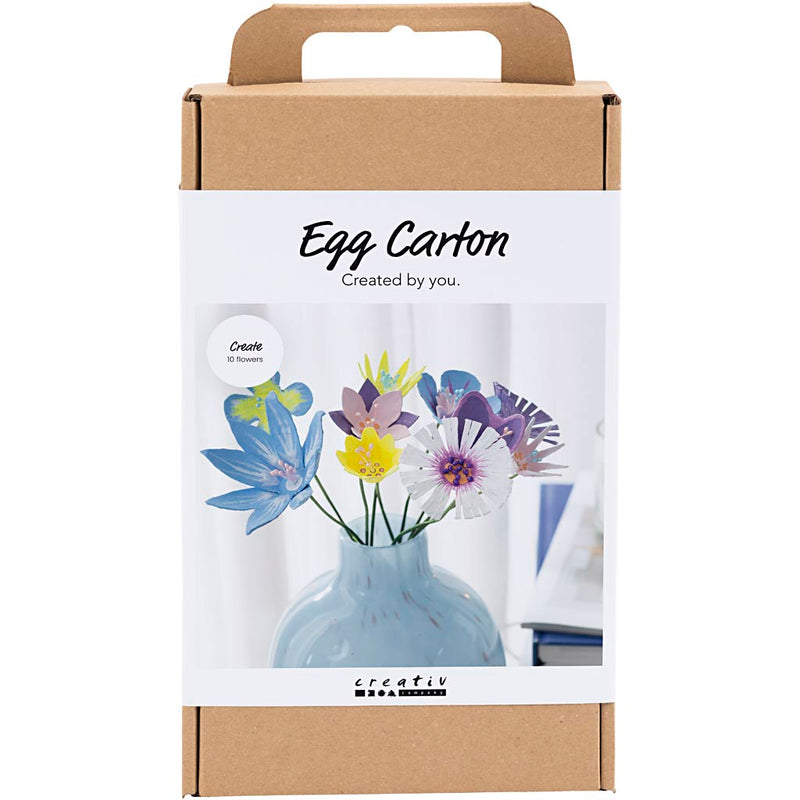 Load image into Gallery viewer, Creativ company hobbyset bloemen van eierdozen pastelkleuren