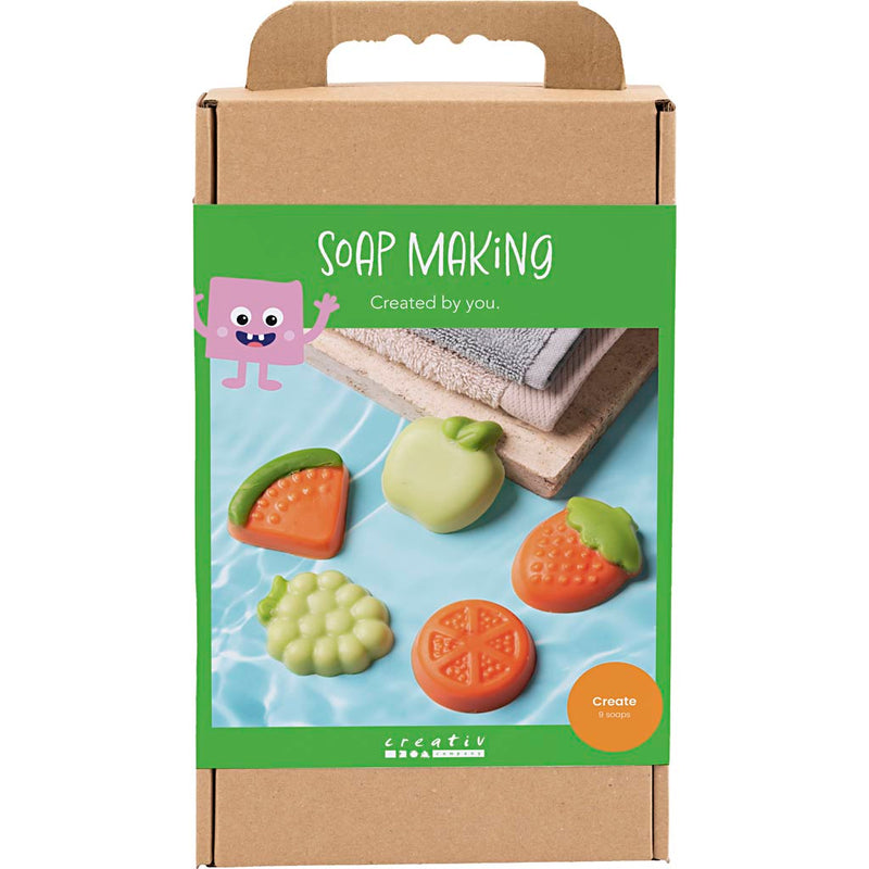 Load image into Gallery viewer, Creativ company hobbyset zeep maken fruit groen en oranje