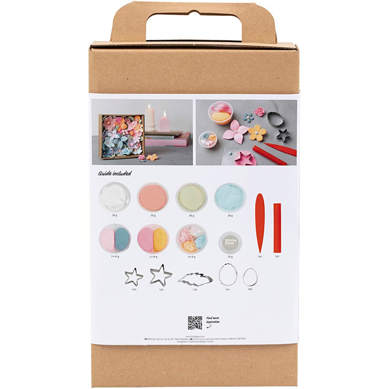 Load image into Gallery viewer, Creativ company hobbyset bloemen boetseren pastelkleuren