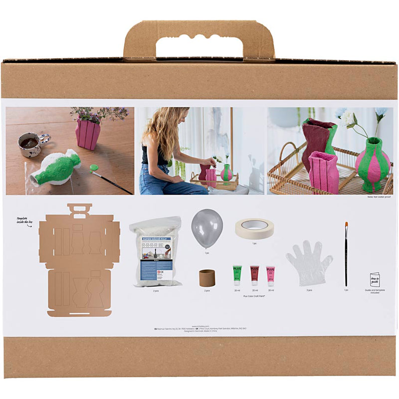 Load image into Gallery viewer, Creativ company maxi hobbyset boetseren vazen van papier-mache
