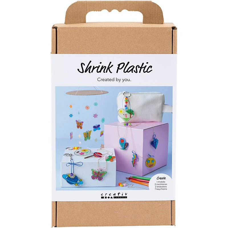 Load image into Gallery viewer, Creativ company http: www.cchobby.nl hobbyset-krimpfolie-mobiel-halsketting-armband-sleutelhanger-diverse-kleuren-1-doos
