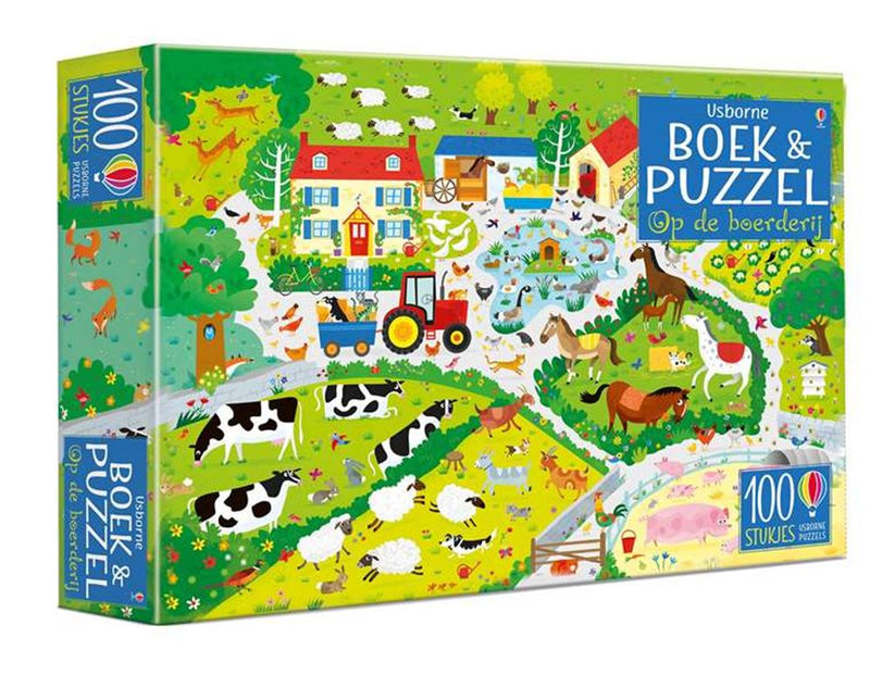 Load image into Gallery viewer, Usborne op de boerderij boek puzzel