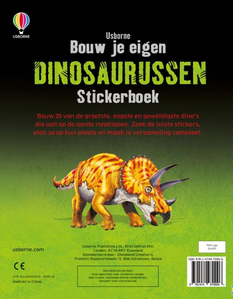Load image into Gallery viewer, Wpg uitgevers stickerboek: bouw je eigen dinosaurussen