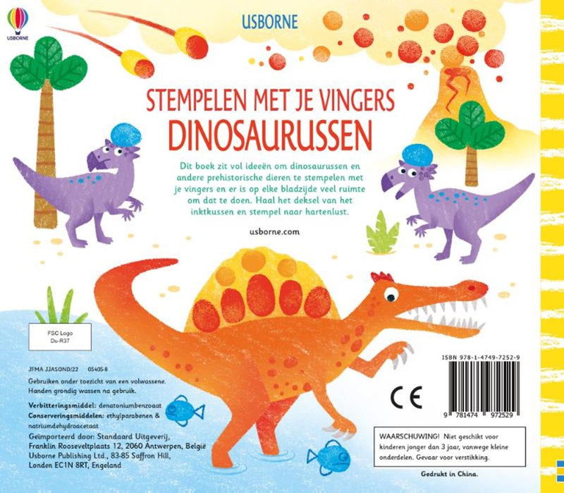 Load image into Gallery viewer, Wpg uitgevers stempelen met je vingers - dinosaurussen