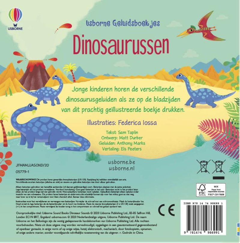 Load image into Gallery viewer, Geluidenboek: dinosaurussen. 1+