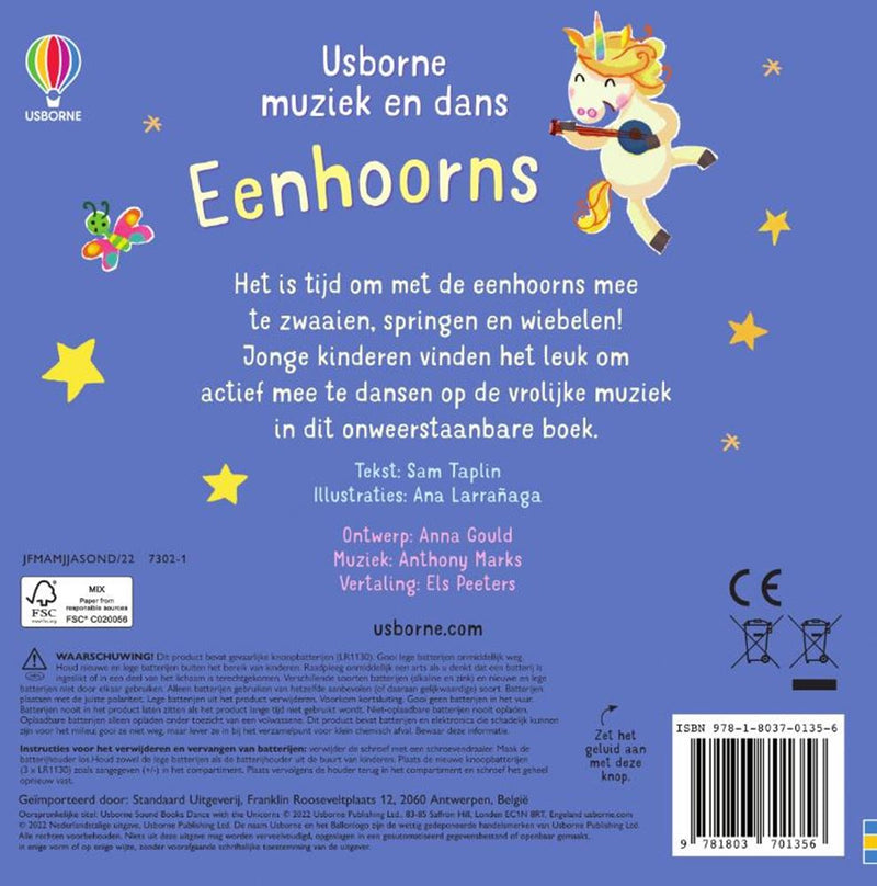 Load image into Gallery viewer, Usborne muziek en dans, eenhoorns. 4+