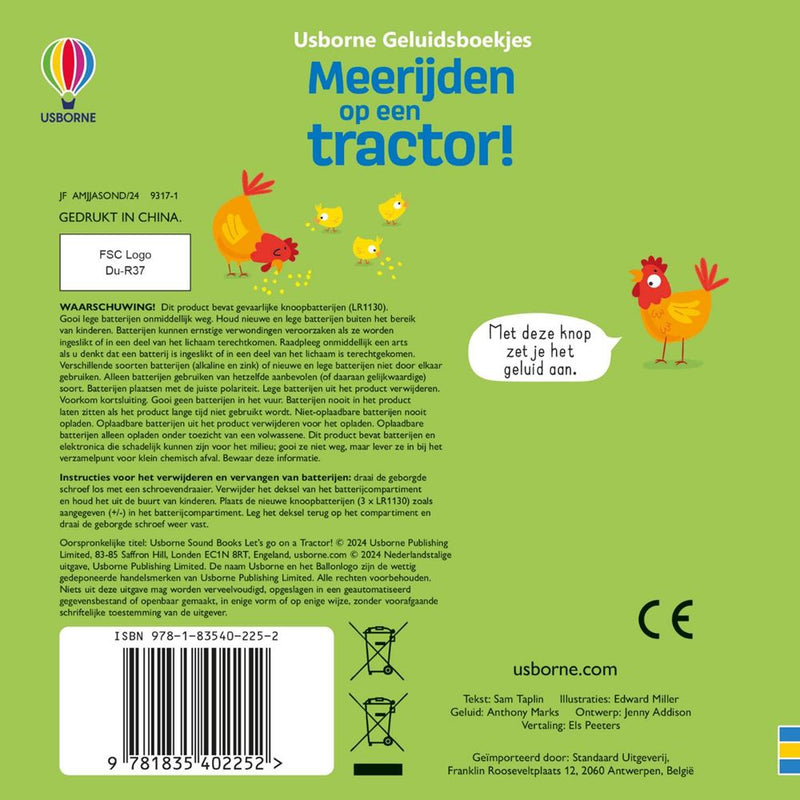 Load image into Gallery viewer, Geluidenboek: meerijden op een tractor!