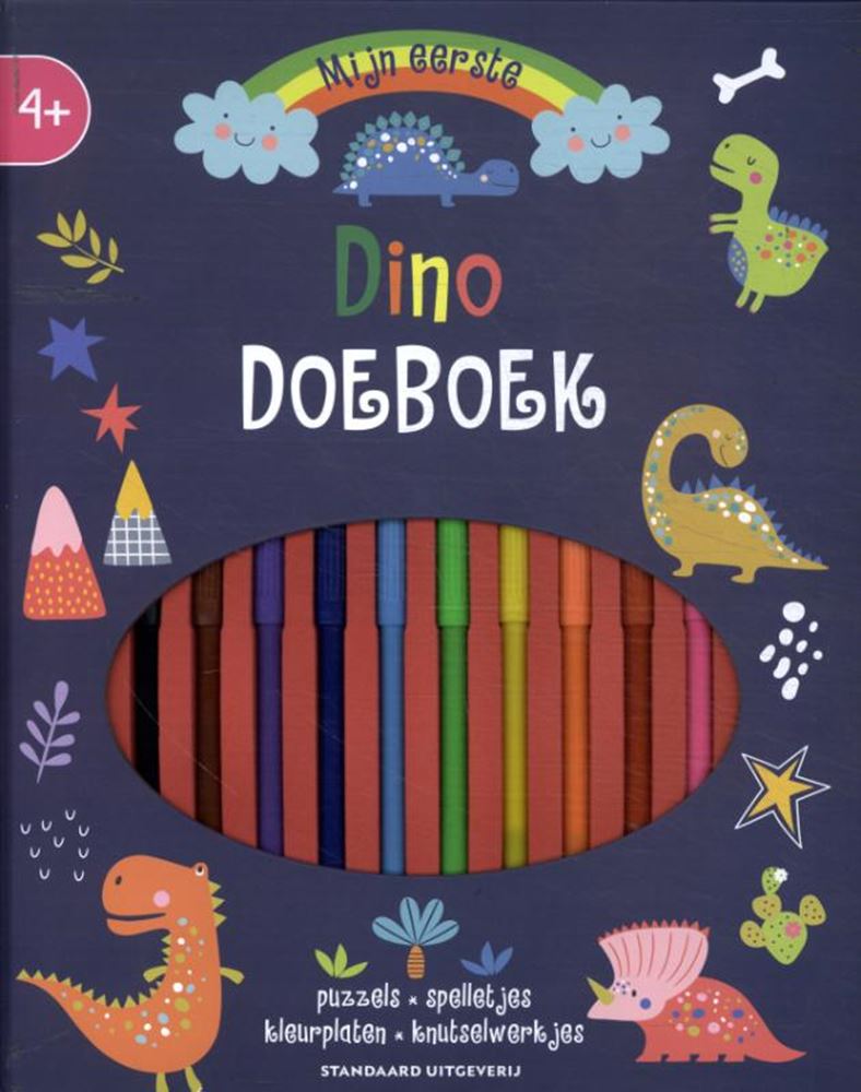 Load image into Gallery viewer, Mijn eerste dino doeboek met stiften 4+
