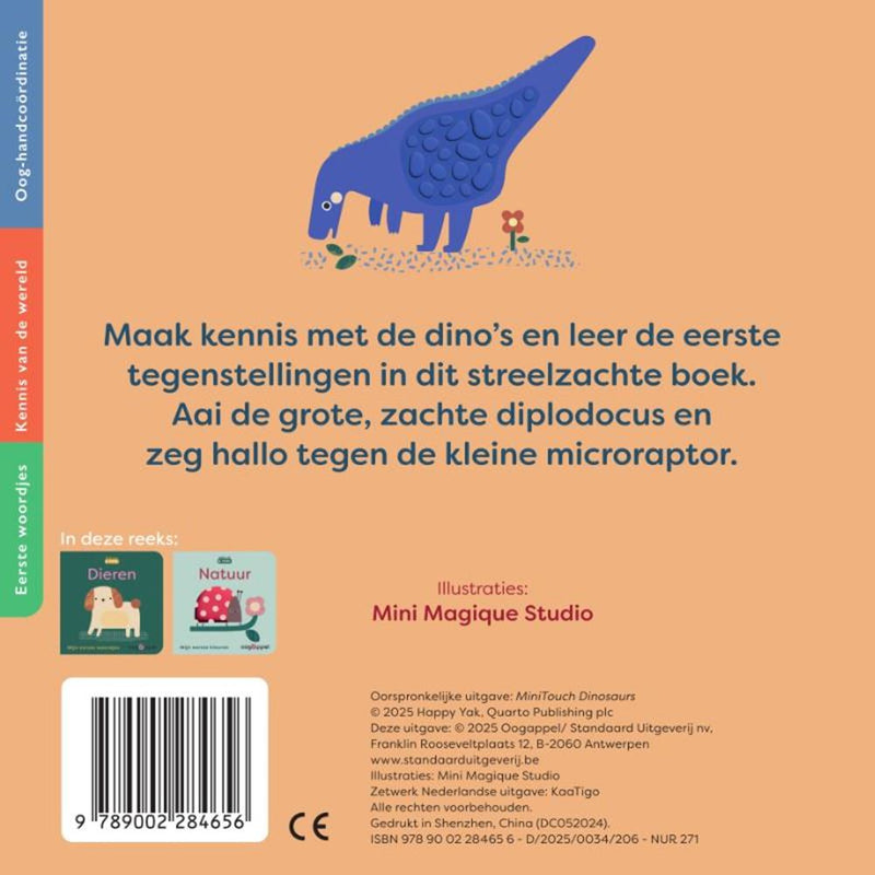 Load image into Gallery viewer, Voelboek: wrijf voel: dino's 2+