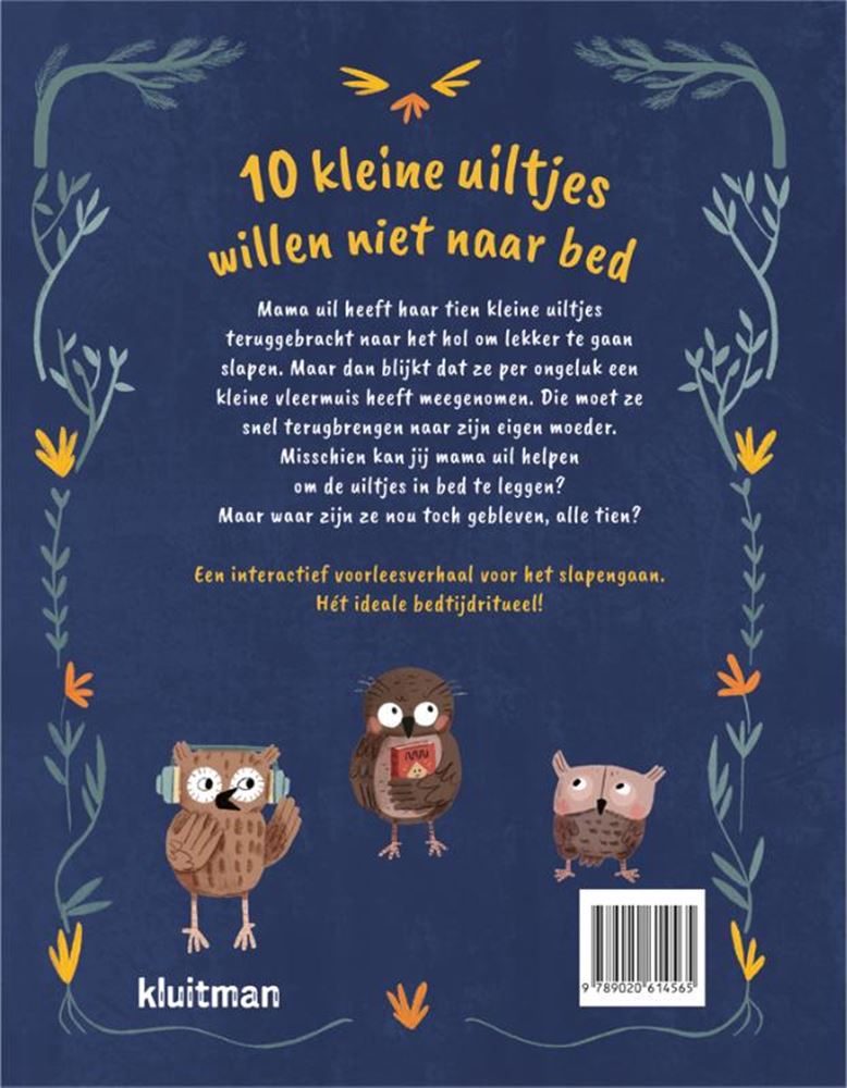 Load image into Gallery viewer, Uitgeverij kluitman 10 kleine uiltjes willen niet naar bed