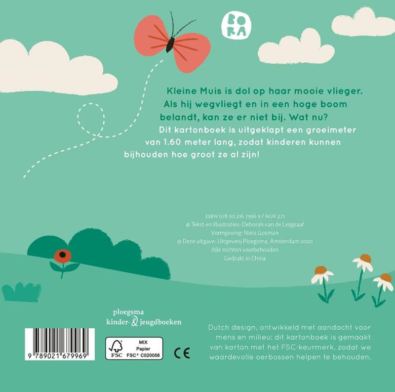 Load image into Gallery viewer, Bora kleine muis kartonboek+ groeimeter