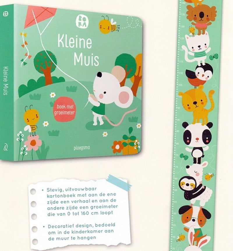 Load image into Gallery viewer, Bora kleine muis kartonboek+ groeimeter