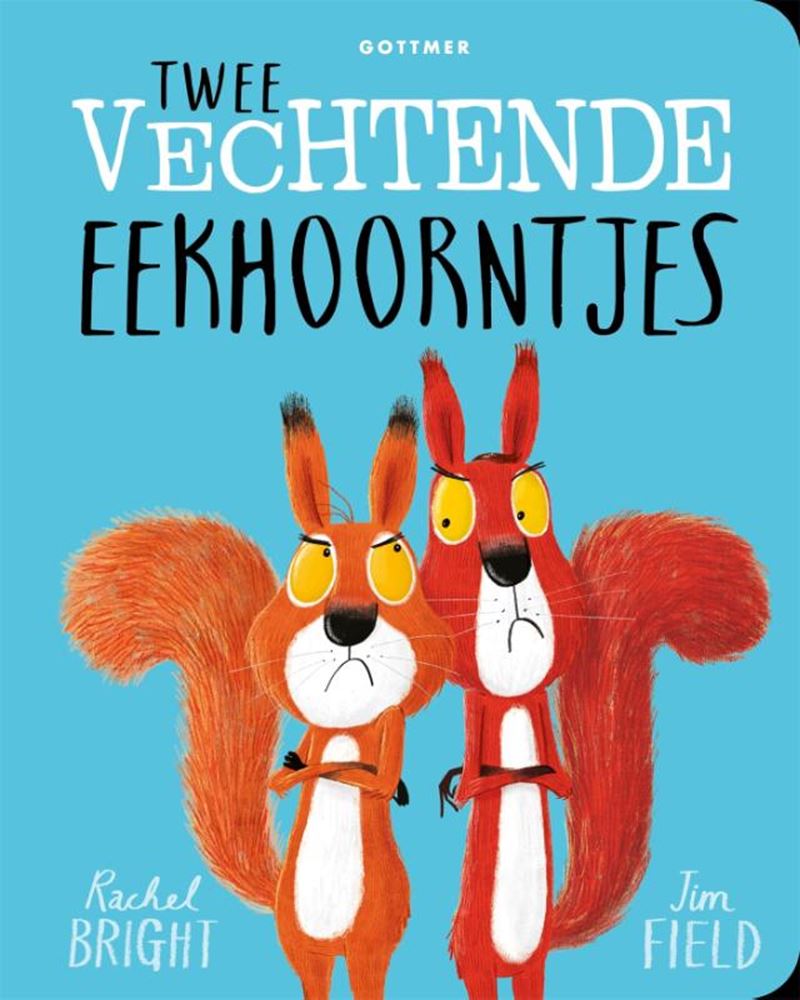 Load image into Gallery viewer, Kartonboek: twee vechtende eekhoorntjes