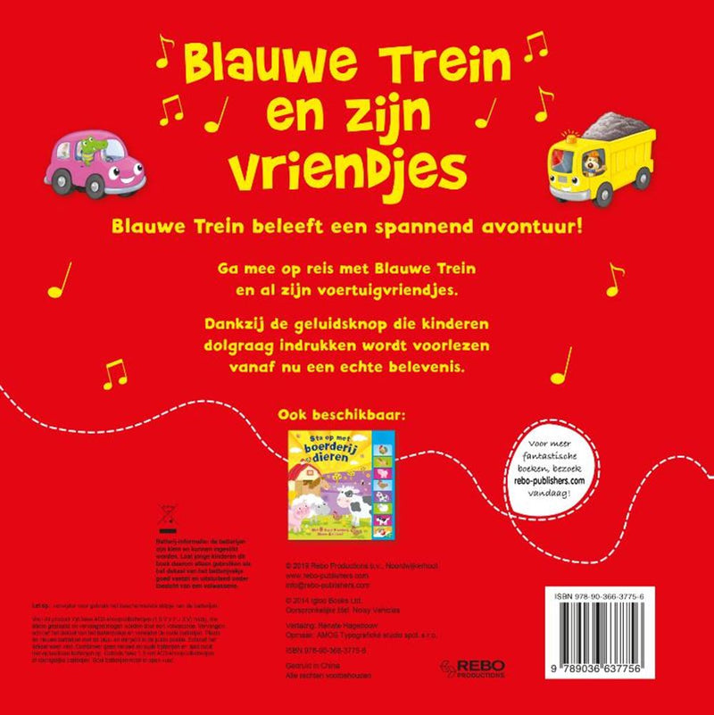 Load image into Gallery viewer, Geluidenboek: blauwe trein en zijn vrien