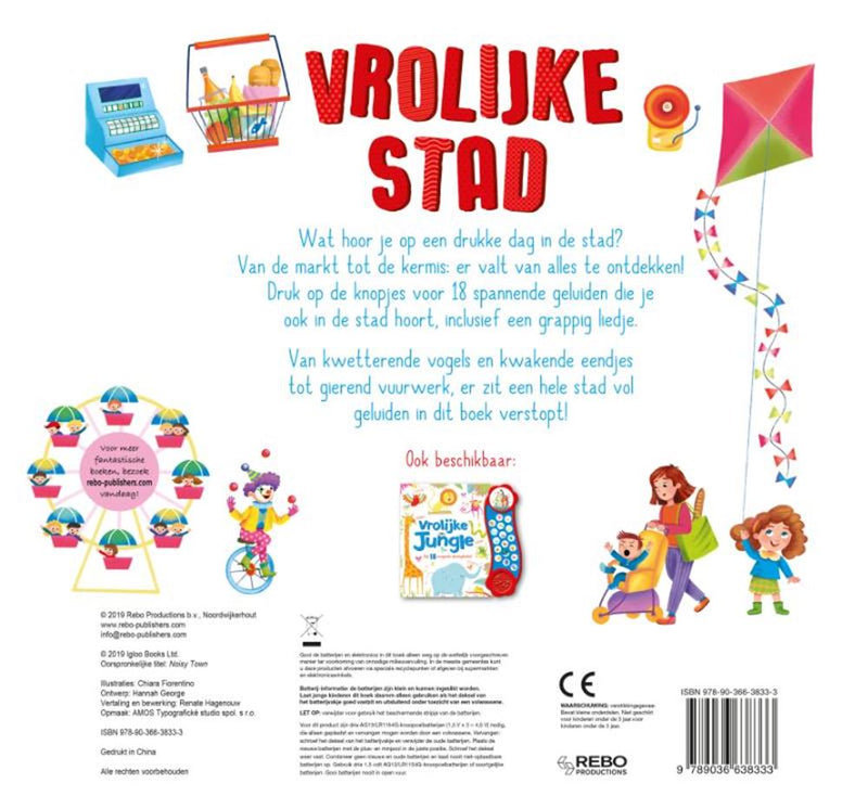 Load image into Gallery viewer, Rebo publishers geluidenboek: vrolijke stad. 3+