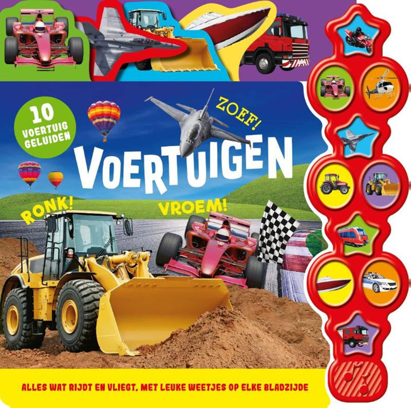 Load image into Gallery viewer, Geluidenboek: voertuigen. 10 geluiden.