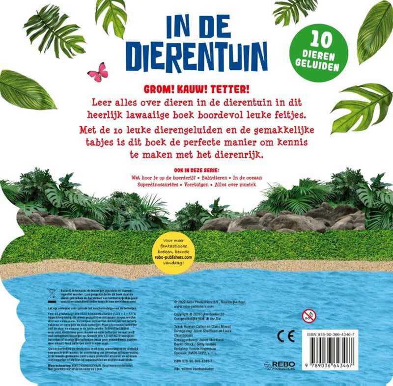 Load image into Gallery viewer, Geluidenboek: in de dierentuin. 10 gelui