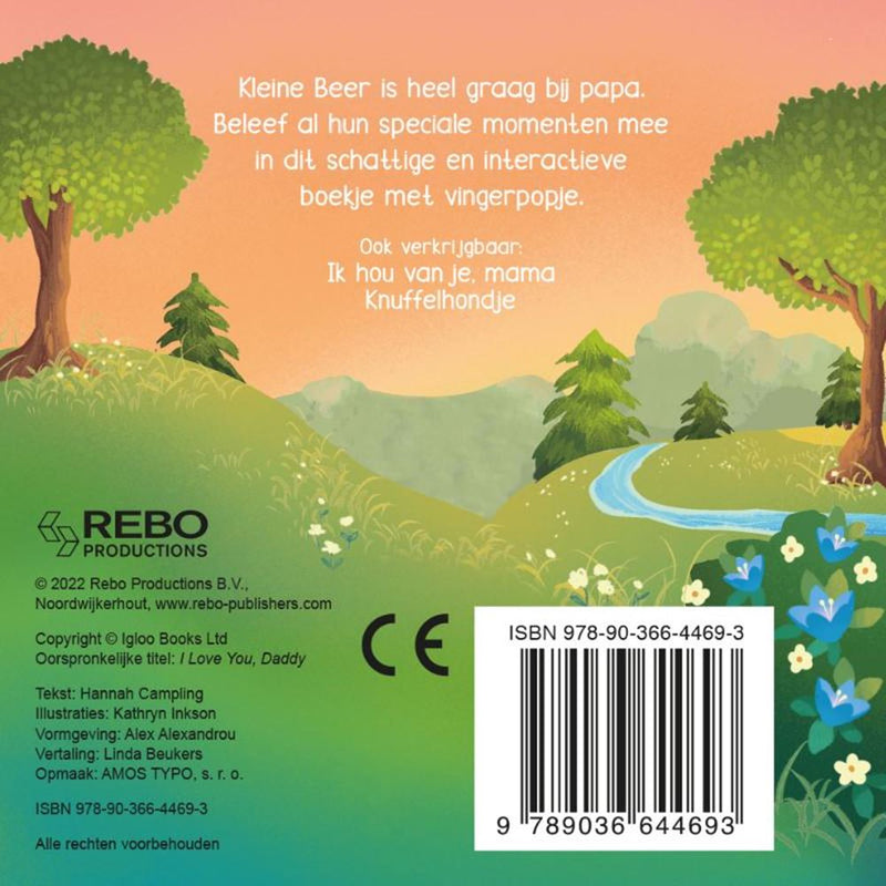 Load image into Gallery viewer, Rebo publishers vingerpopboekje: ik hou van je, papa. 0+