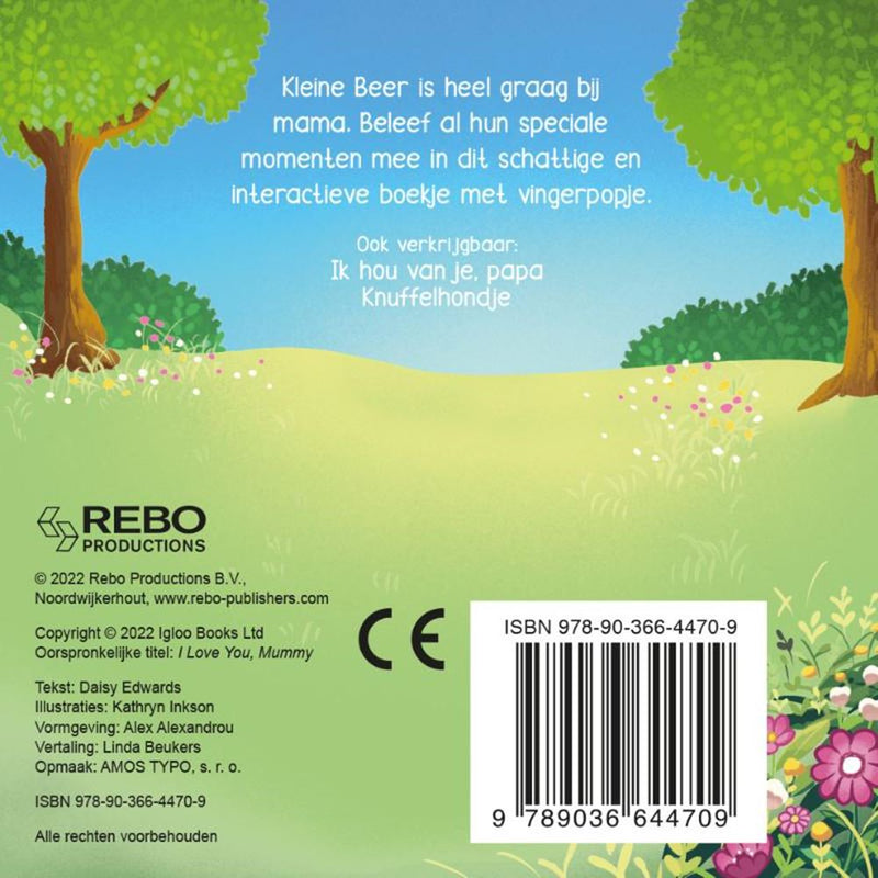 Load image into Gallery viewer, Rebo publishers vingerpopboekje: ik hou van je mama. 0+
