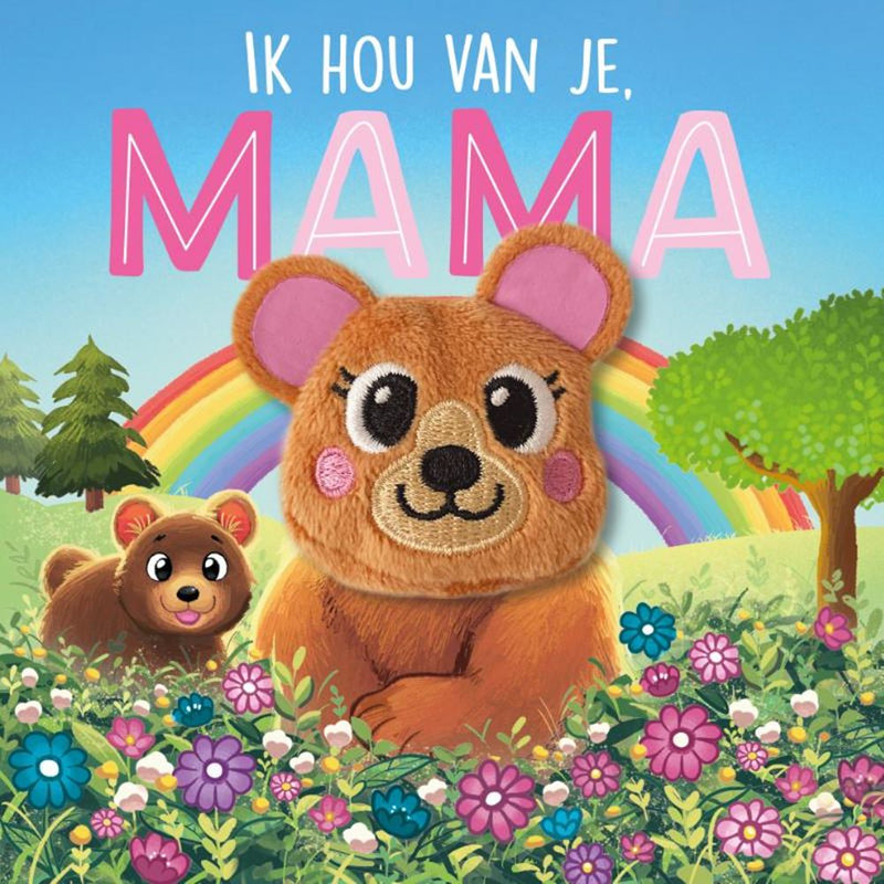 Load image into Gallery viewer, Rebo publishers vingerpopboekje: ik hou van je mama. 0+