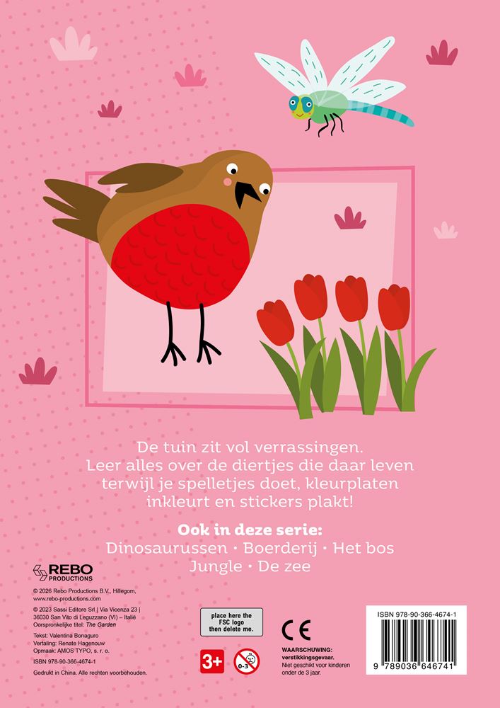 Load image into Gallery viewer, Stickerboek de tuin - 60 stickers. 3+