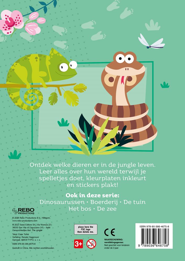 Load image into Gallery viewer, Stickerboek jungle - 60 stickers. 3+