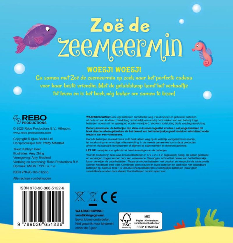 Load image into Gallery viewer, Rebo publishers zoe de zeemeermin - geluidenboek