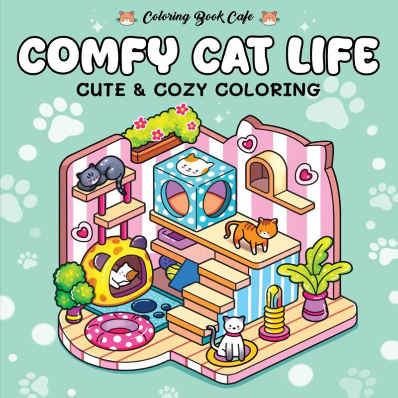 Load image into Gallery viewer, Rebo publishers comfy cat life - cute cozy coloring 6+