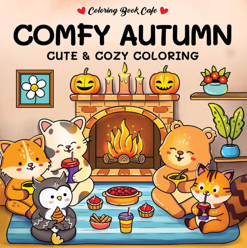 Load image into Gallery viewer, Rebo publishers comfy autumn - cute cozy coloring. 6+