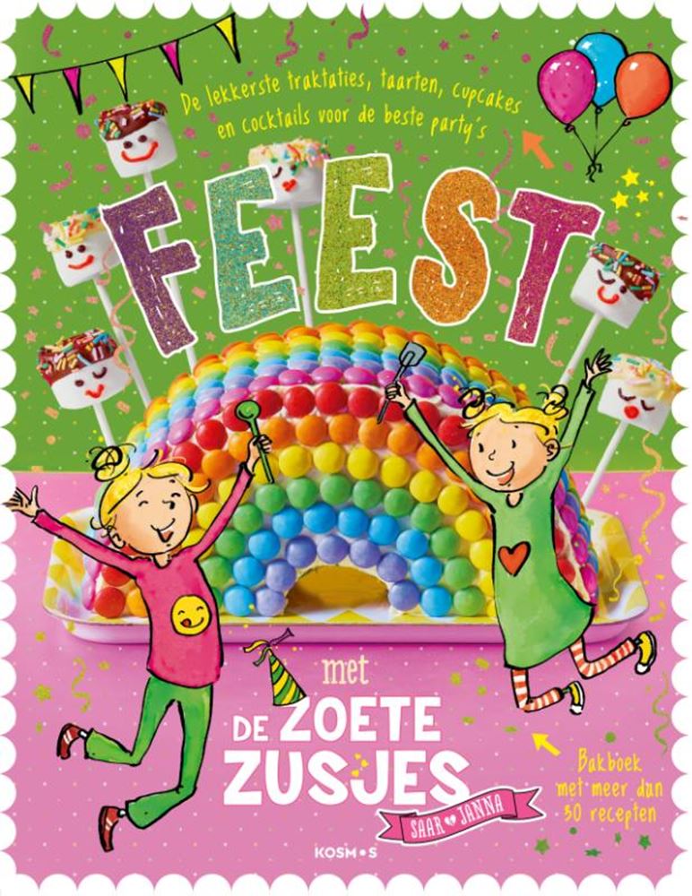 Load image into Gallery viewer, Centraal boekhuis feest met de zoete zusjes: bakboek met meer dan 30 recepten