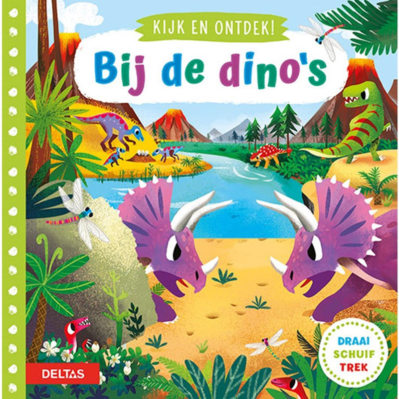 Load image into Gallery viewer, Deltas kijk en ontdek! - bij de dino's flapjesboek