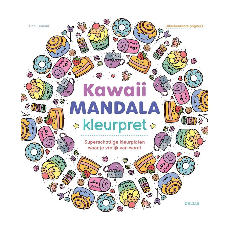 Load image into Gallery viewer, Deltas kawaii mandala kleurpret
