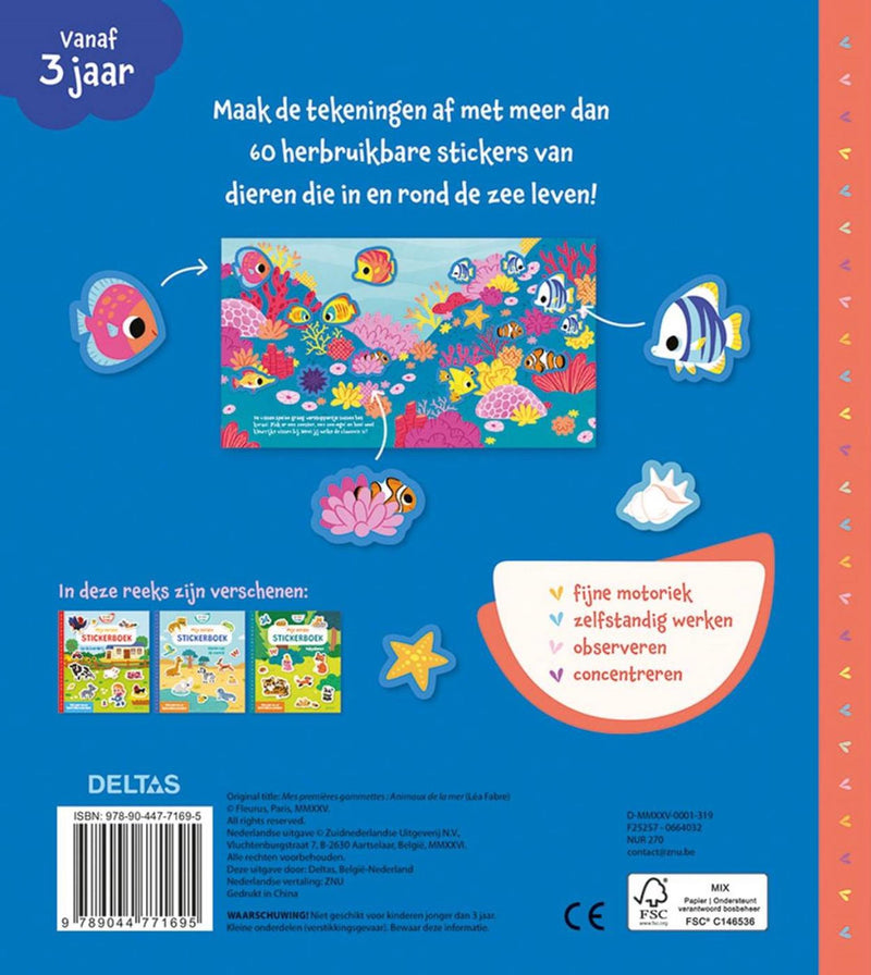 Load image into Gallery viewer, Deltas mijn eerste stickerboek kleine handjes - dieren van de zee