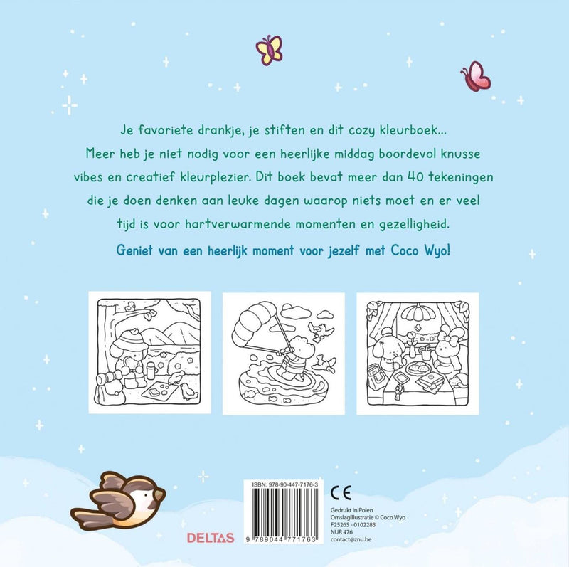 Load image into Gallery viewer, Deltas cozy days cute comfy kleurboek coco wyo