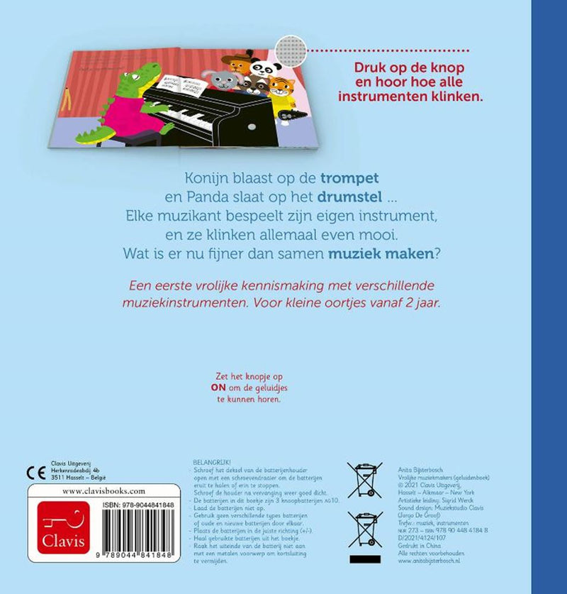 Load image into Gallery viewer, Geluidenboek: vrolijke muziekmakers. 2+