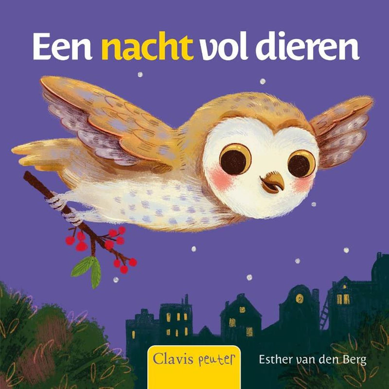 Load image into Gallery viewer, Kartonboek: een nacht vol dieren 1+
