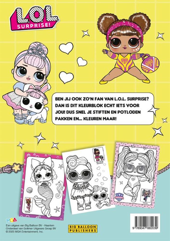 Load image into Gallery viewer, Kleurboek: l.o.l. surprise! kleurblok 4+