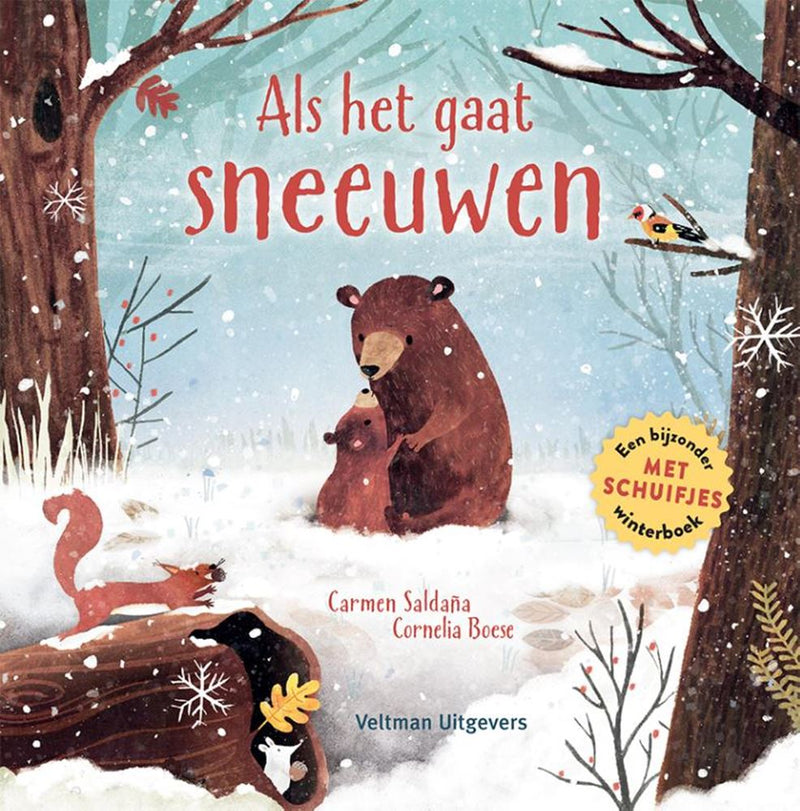 Load image into Gallery viewer, Kartonboek: als het gaat sneeuwen 1+