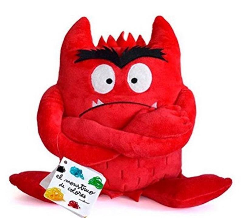 Load image into Gallery viewer, Knuffel kleurenmonster rood (boos)