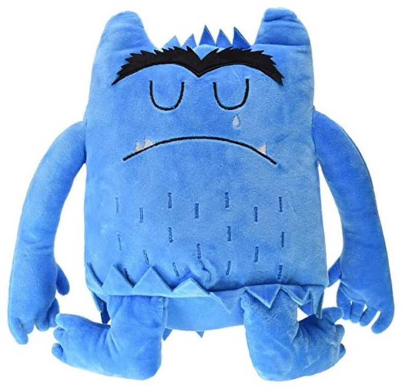 Load image into Gallery viewer, Knuffel kleurenmonster blauw (verdrietig