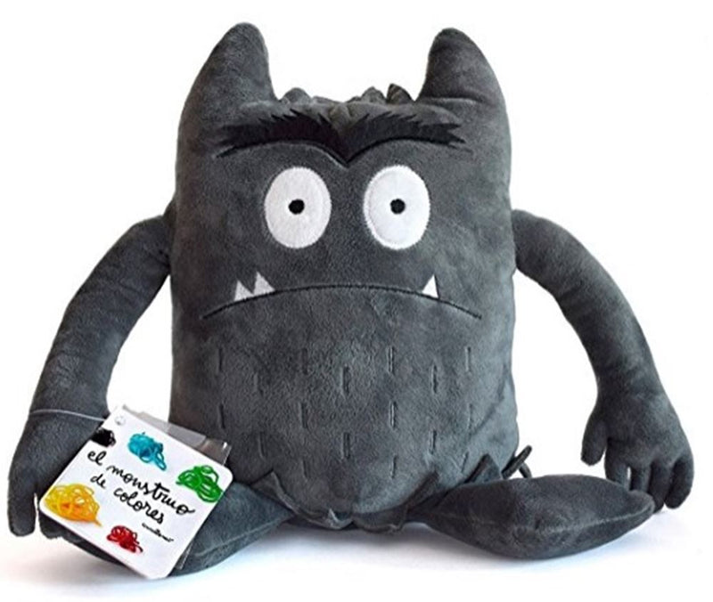 Load image into Gallery viewer, Knuffel kleurenmonster grijs (bang)