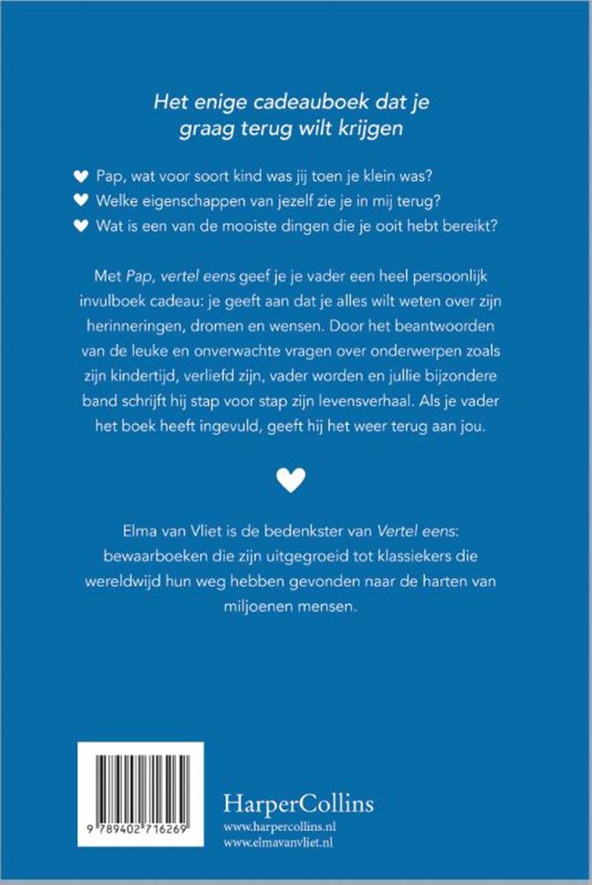 Load image into Gallery viewer, Elma van vliet vertel eens - pap, vertel eens - invuldagboek