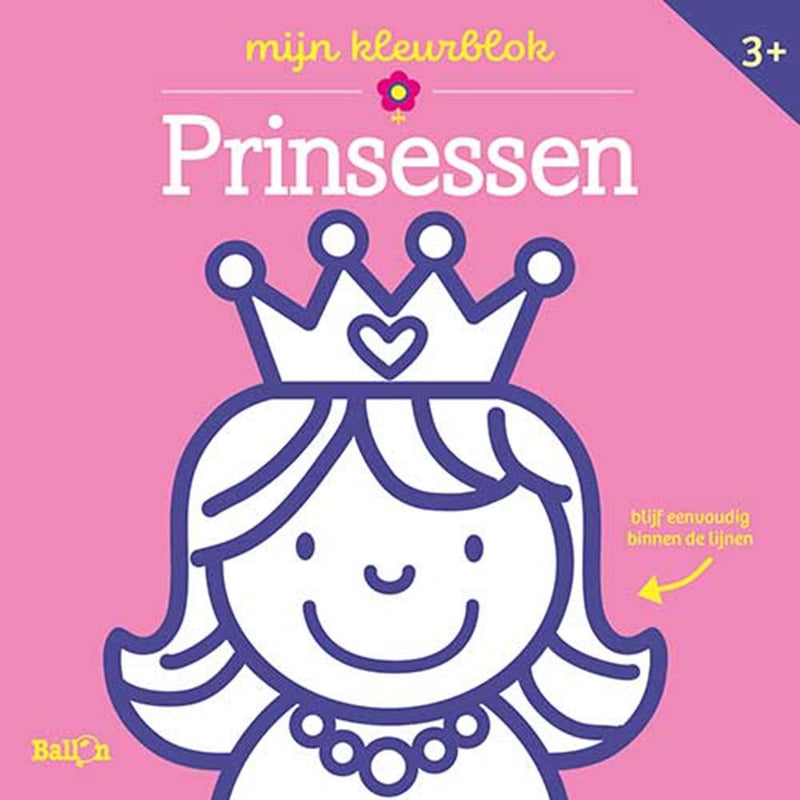 Load image into Gallery viewer, De ballon kleurblok junior - prinsessen (dikke. 3+