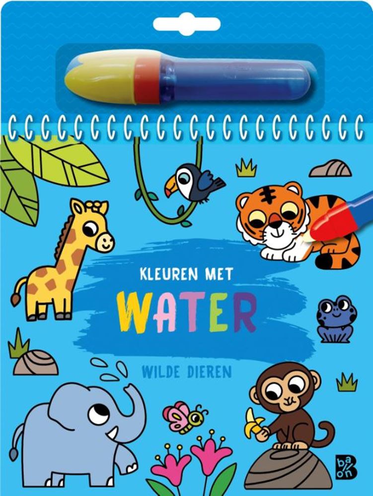 Load image into Gallery viewer, Kleuren met water: wilde dieren 3+