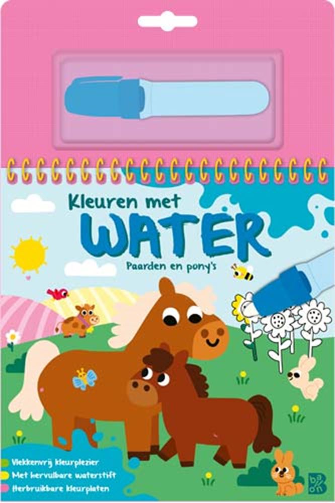 Load image into Gallery viewer, Kleuren met water paarden en pony's 3+