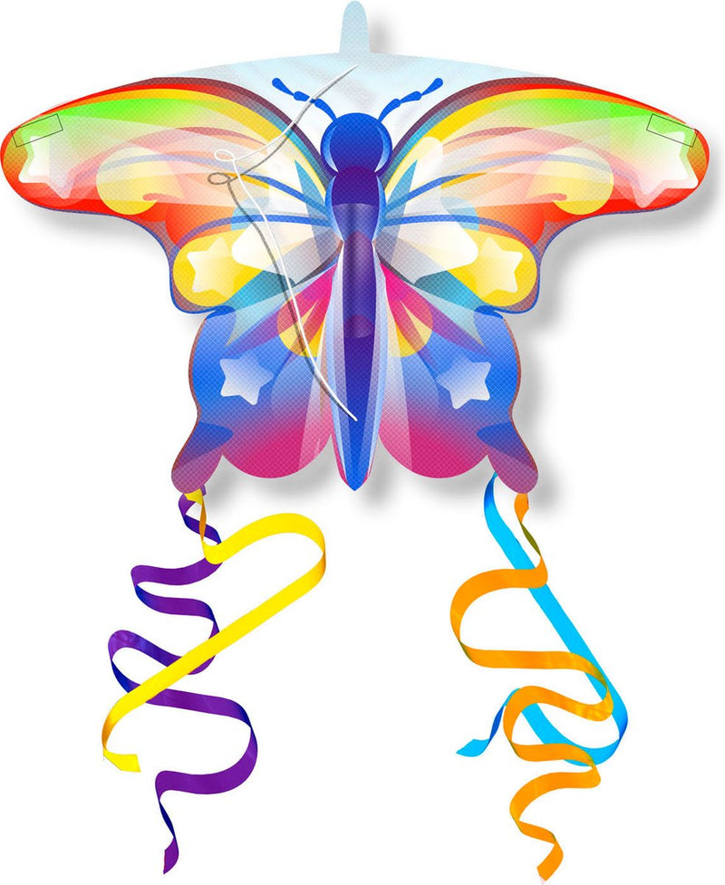 Load image into Gallery viewer, Kites ready 2 fly - pop-up mini nylon vlieger vlinder regenboog