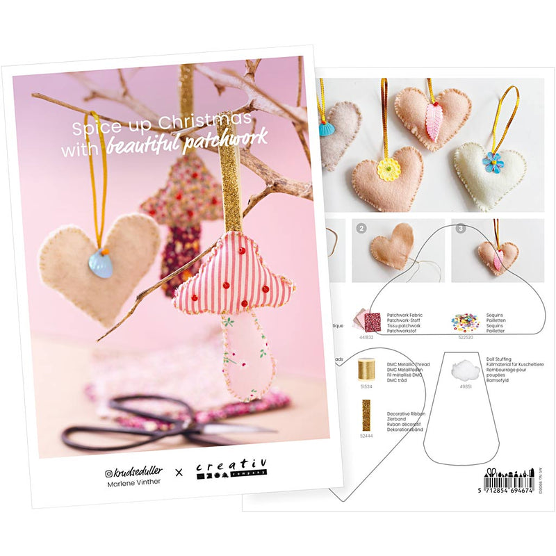 Afbeelding laden in galerijviewer, Https: www.cchobby.nl ansichtkaart-fleur-uw-kerst-op-met-prachtige-patchworkhangers-a5-vel-14-8x21-cm-1-stuk