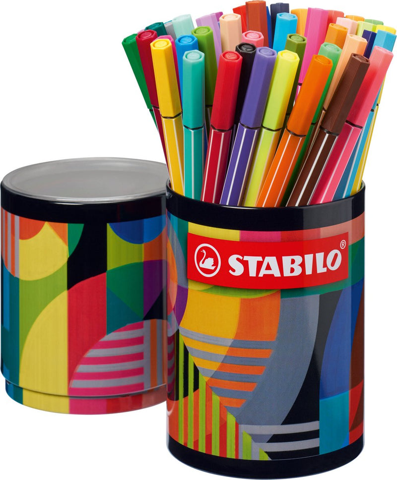 Afbeelding laden in galerijviewer, Stabilo pen 68 arty viltstiften in metalen etui - 45dlg.