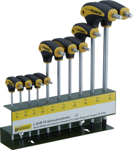Load image into Gallery viewer, Proxxon l-handle tx screwdriver set with holder