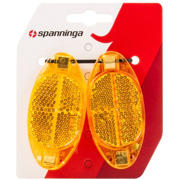 Load image into Gallery viewer, Spanninga wiel spaak-refl.(2) oranje op kaart